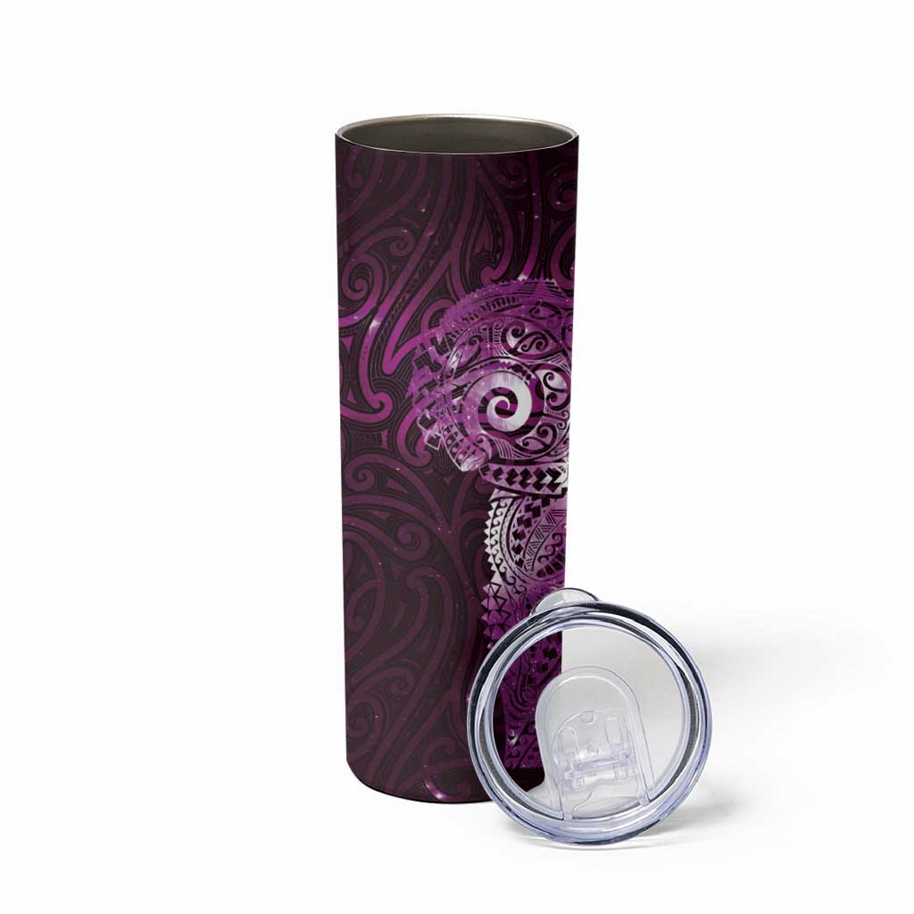 Matariki New Zealand Maori Koru Art Tattoo Skinny Tumbler New Year Galaxy Pink Sky Style LT03 - Polynesian Pride