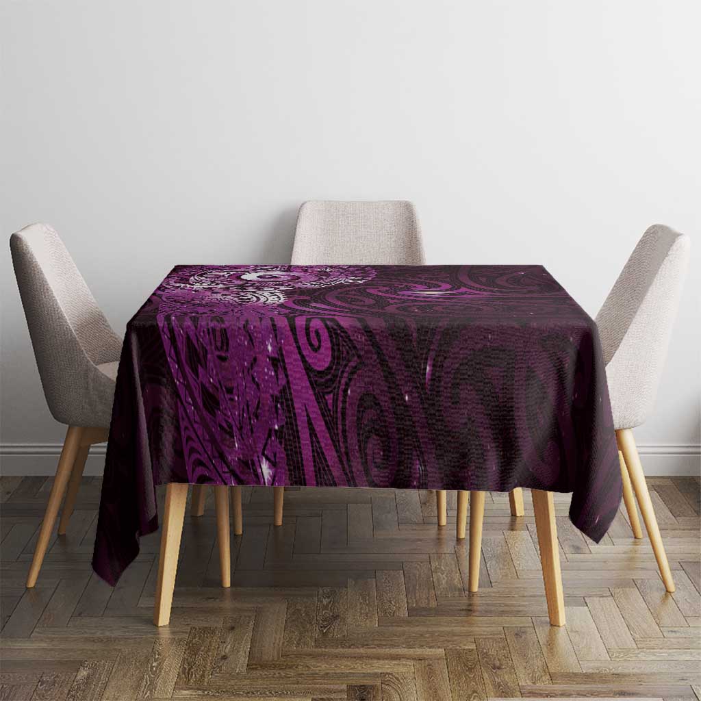 Matariki New Zealand Maori Koru Art Tattoo Tablecloth New Year Galaxy Pink Sky Style LT03 - Polynesian Pride