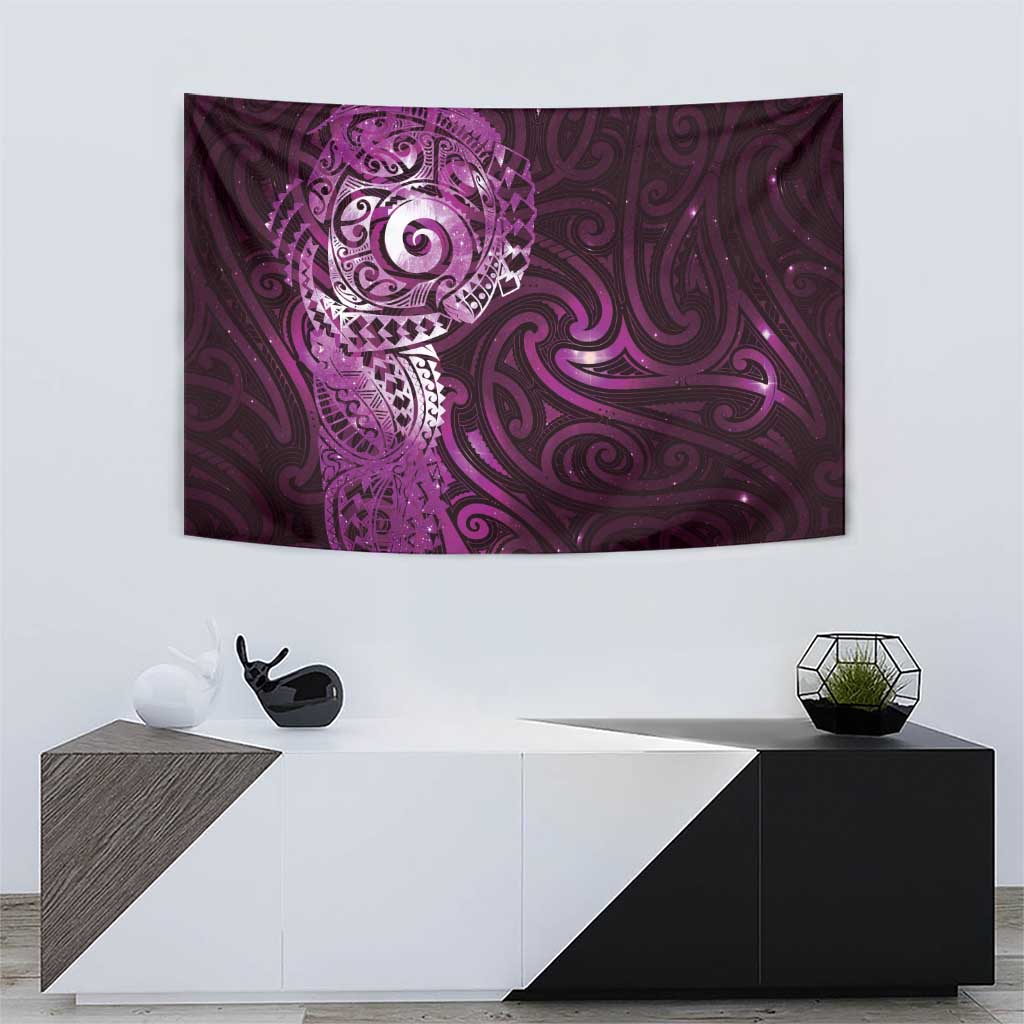Matariki New Zealand Maori Koru Art Tattoo Tapestry New Year Galaxy Pink Sky Style LT03 - Polynesian Pride