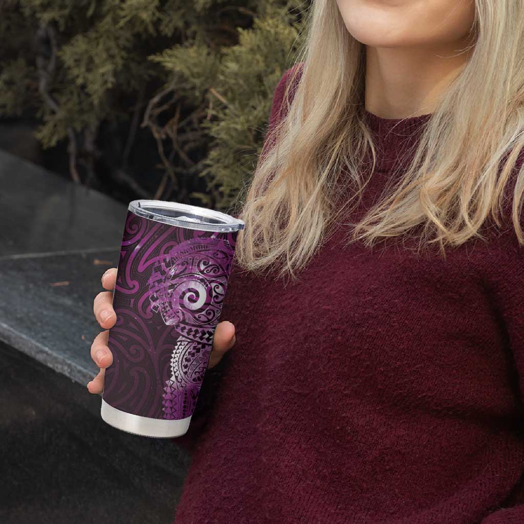 Matariki New Zealand Maori Koru Art Tattoo Tumbler Cup New Year Galaxy Pink Sky Style