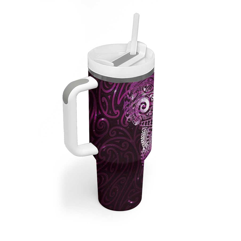 Matariki New Zealand Maori Koru Art Tattoo Tumbler With Handle New Year Galaxy Pink Sky Style LT03 - Polynesian Pride