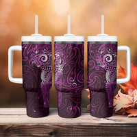 Matariki New Zealand Maori Koru Art Tattoo Tumbler With Handle New Year Galaxy Pink Sky Style LT03 - Polynesian Pride