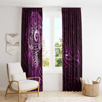 Matariki New Zealand Maori Koru Art Tattoo Window Curtain New Year Galaxy Pink Sky Style LT03 - Polynesian Pride