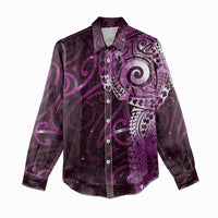Matariki New Zealand Maori Koru Art Tattoo Women Casual Shirt New Year Galaxy Pink Sky Style LT03 - Polynesian Pride
