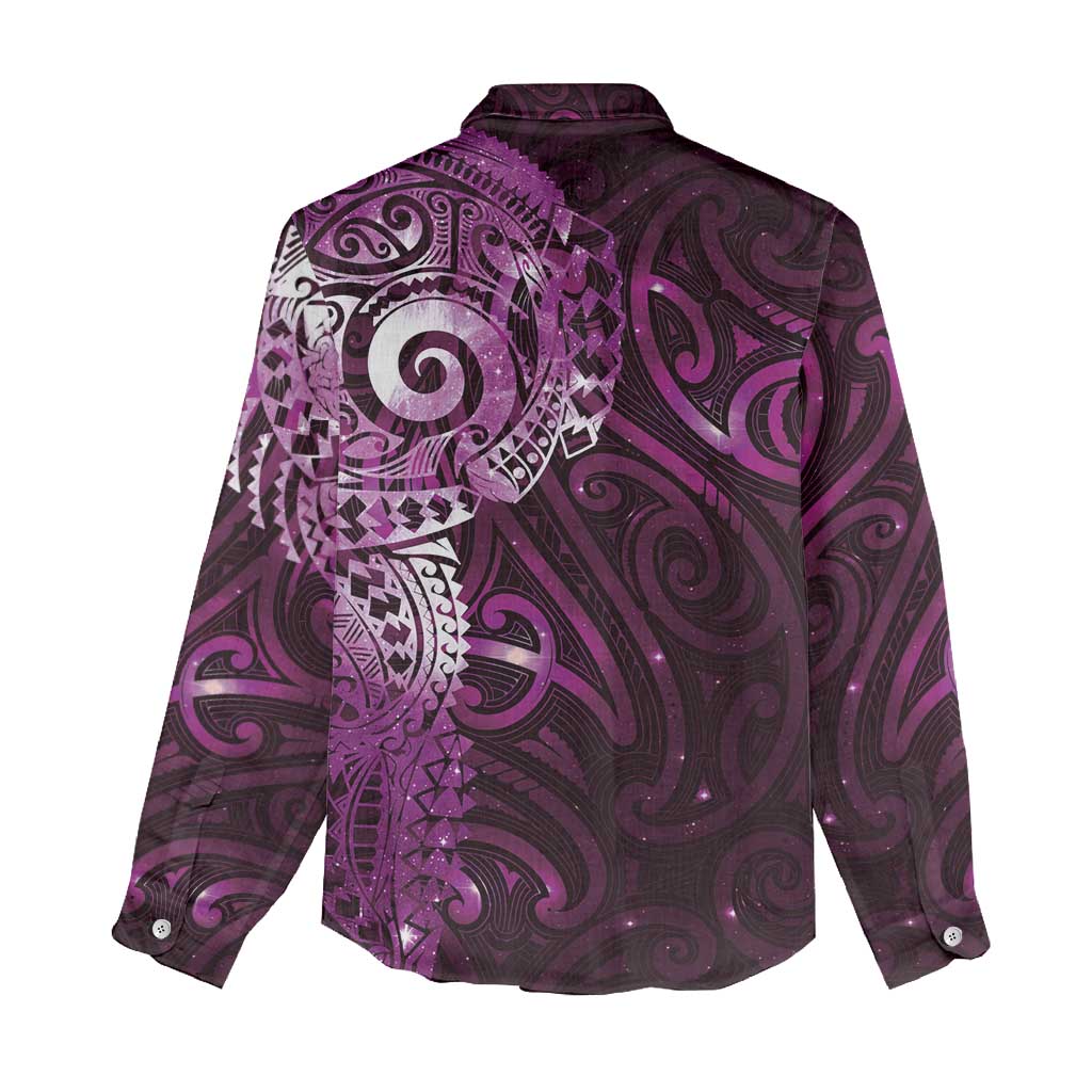 Matariki New Zealand Maori Koru Art Tattoo Women Casual Shirt New Year Galaxy Pink Sky Style LT03 - Polynesian Pride