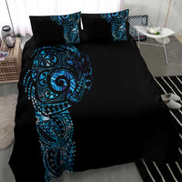 New Zealand Maori Koru Art Traditional Tattoo Bedding Set Paua Shell
