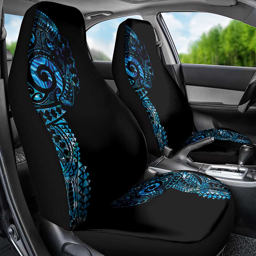 New Zealand Maori Koru Art Traditional Tattoo Car Seat Cover Paua Shell