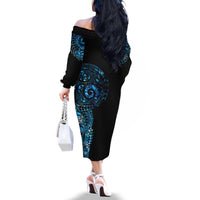 New Zealand Maori Koru Art Traditional Tattoo Family Matching Off The Shoulder Long Sleeve Dress and Hawaiian Shirt Paua Shell