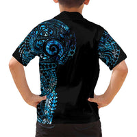 New Zealand Maori Koru Art Traditional Tattoo Family Matching Tank Maxi Dress and Hawaiian Shirt Paua Shell LT03 - Polynesian Pride