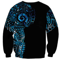 New Zealand Maori Koru Art Traditional Tattoo Sweatshirt Paua Shell LT03 - Polynesian Pride