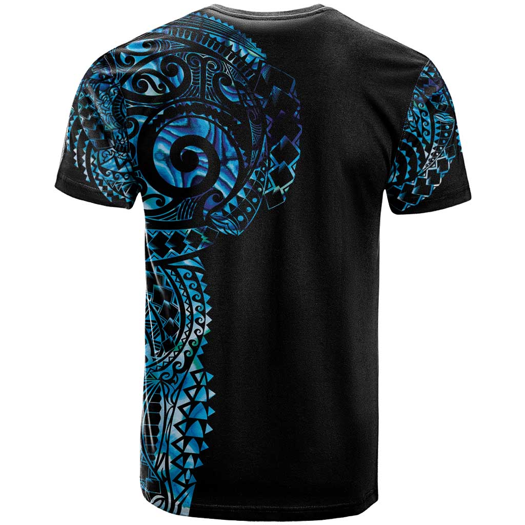 New Zealand Maori Koru Art Traditional Tattoo T Shirt Paua Shell LT03 - Polynesian Pride