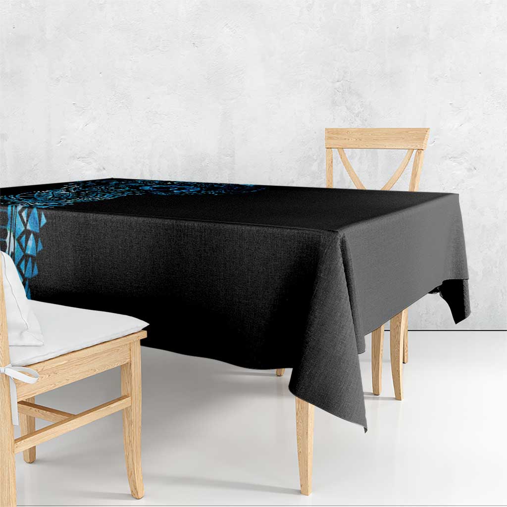 New Zealand Maori Koru Art Traditional Tattoo Tablecloth Paua Shell