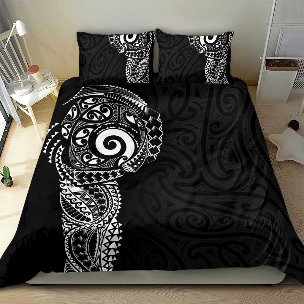 New Zealand Maori Koru Art Traditional Tattoo Bedding Set Simple Style