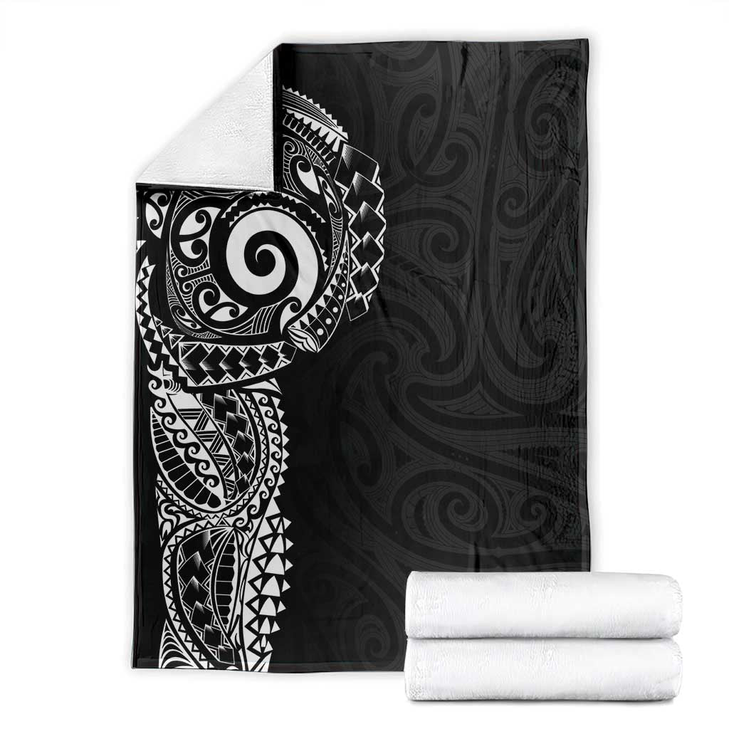 New Zealand Maori Koru Art Traditional Tattoo Blanket Simple Style