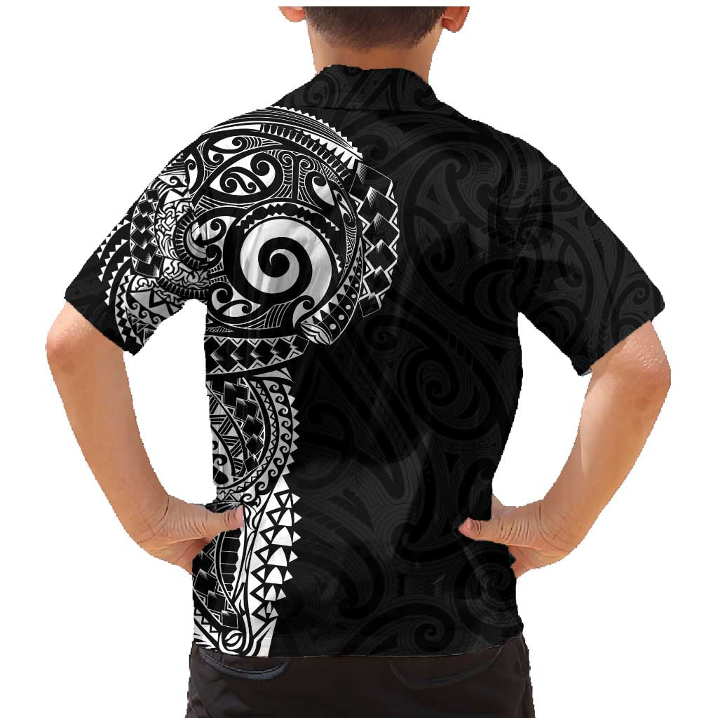New Zealand Maori Koru Art Traditional Tattoo Family Matching Mermaid Dress and Hawaiian Shirt Simple Style LT03 - Polynesian Pride