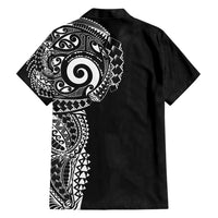 New Zealand Maori Koru Art Traditional Tattoo Family Matching Short Sleeve Bodycon Dress and Hawaiian Shirt Simple Style LT03 - Polynesian Pride