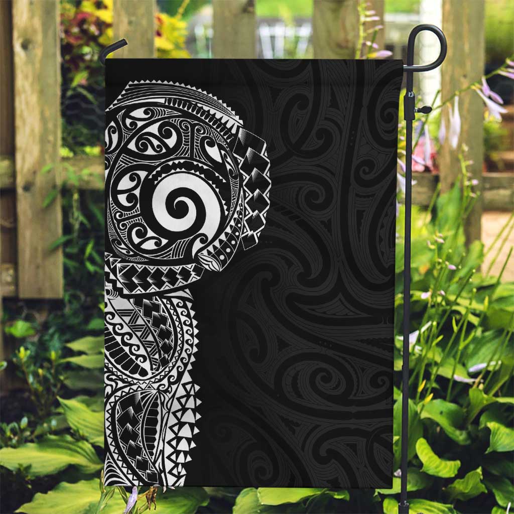 New Zealand Maori Koru Art Traditional Tattoo Garden Flag Simple Style