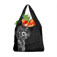 New Zealand Maori Koru Art Traditional Tattoo Grocery Bag Simple Style LT03 1-pack One Size Black - Polynesian Pride