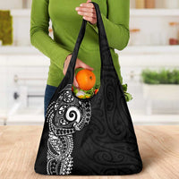 New Zealand Maori Koru Art Traditional Tattoo Grocery Bag Simple Style LT03 - Polynesian Pride