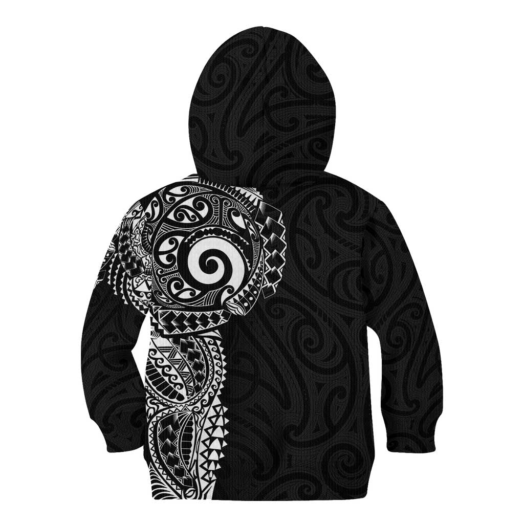 New Zealand Maori Koru Art Traditional Tattoo Kid Hoodie Simple Style