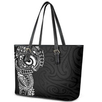 New Zealand Maori Koru Art Traditional Tattoo Leather Tote Bag Simple Style LT03 - Polynesian Pride
