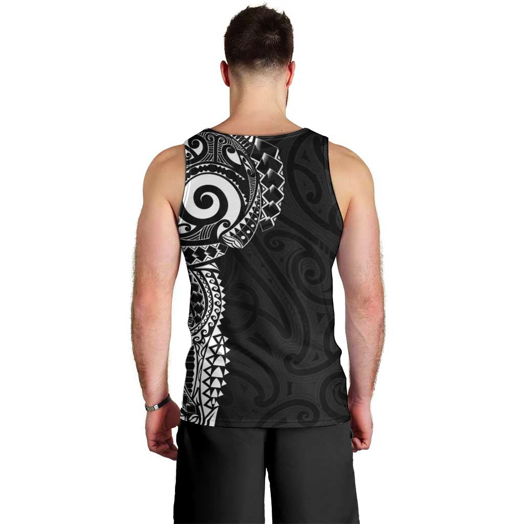 New Zealand Maori Koru Art Traditional Tattoo Men Tank Top Simple Style