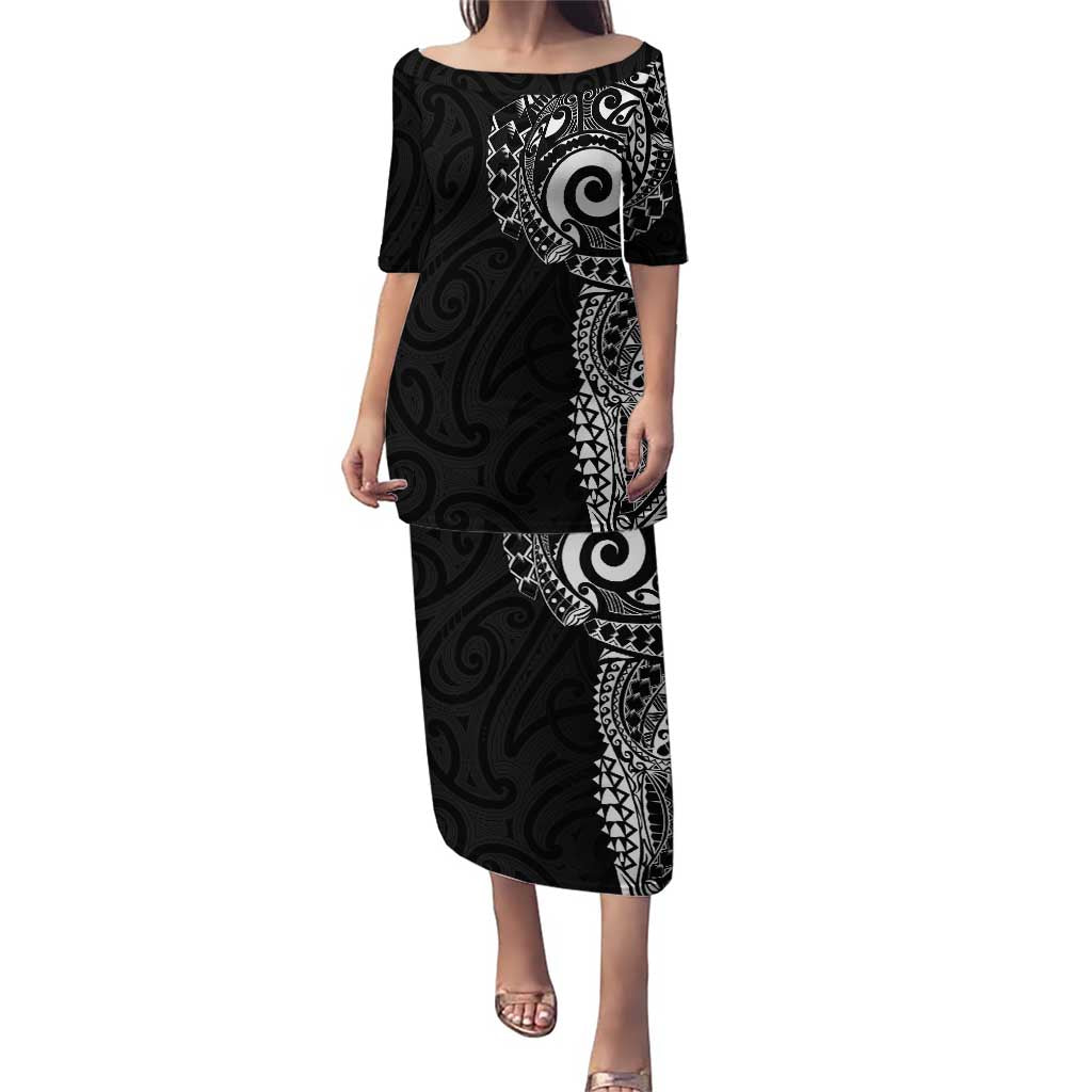 New Zealand Maori Koru Art Traditional Tattoo Puletasi Simple Style