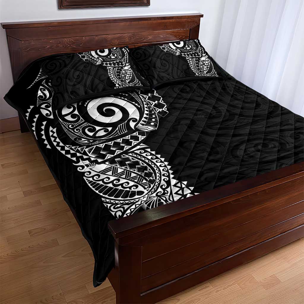 New Zealand Maori Koru Art Traditional Tattoo Quilt Bed Set Simple Style