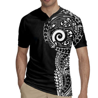 New Zealand Maori Koru Art Traditional Tattoo Rugby Jersey Simple Style LT03 - Polynesian Pride