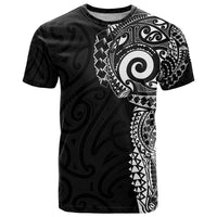 New Zealand Maori Koru Art Traditional Tattoo T Shirt Simple Style LT03 Black - Polynesian Pride