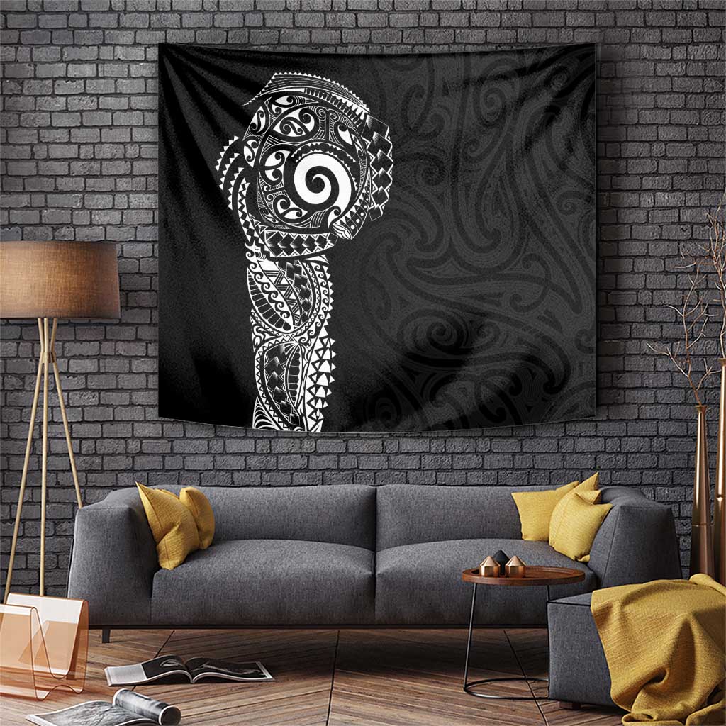 New Zealand Maori Koru Art Traditional Tattoo Tapestry Simple Style