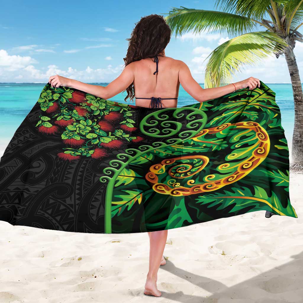 New Zealand Koru Plants and Pohutukawa Sarong Maori Tattoo Pattern LT03 - Polynesian Pride