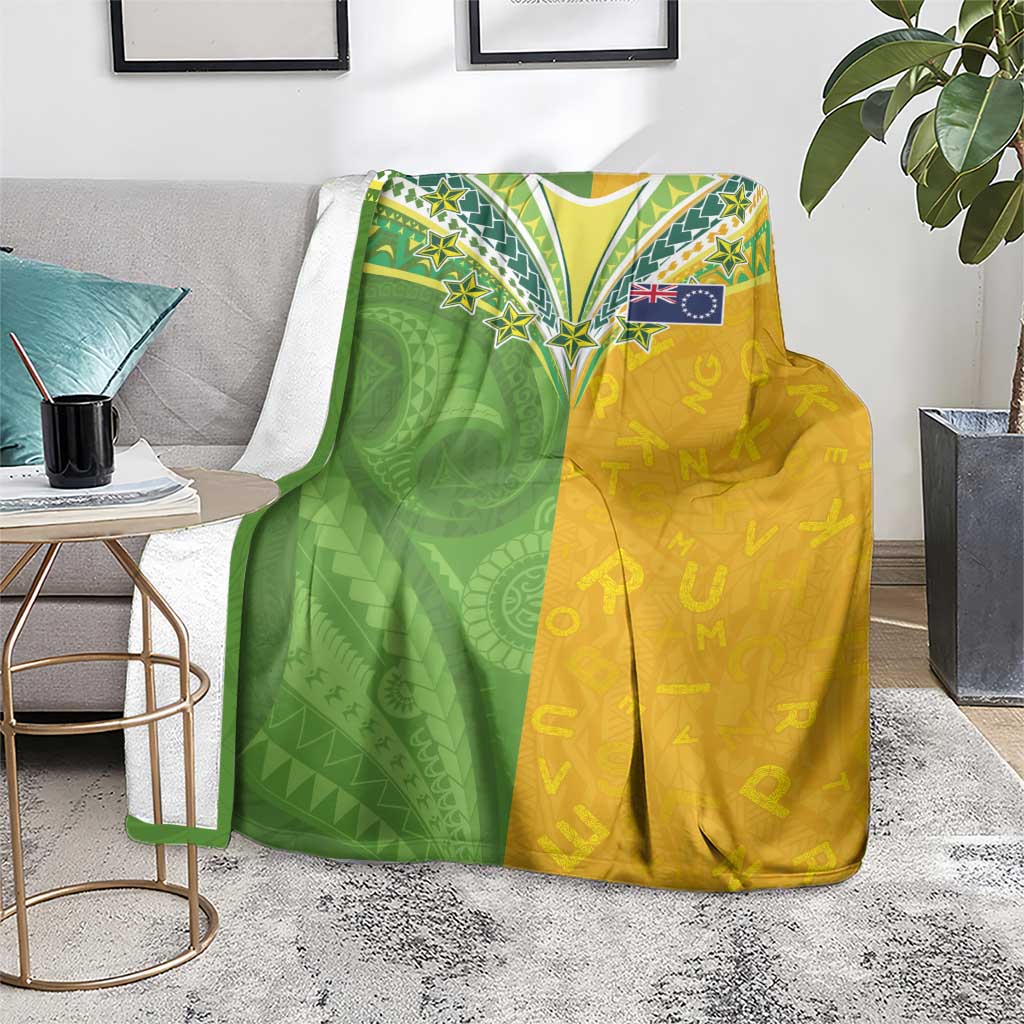 Cook Islands Language Week Blanket Tatau Pattern and Rarotongan Alphabet - Polynesian Pride