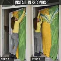 Cook Islands Language Week Door Cover Tatau Pattern and Rarotongan Alphabet - Polynesian Pride