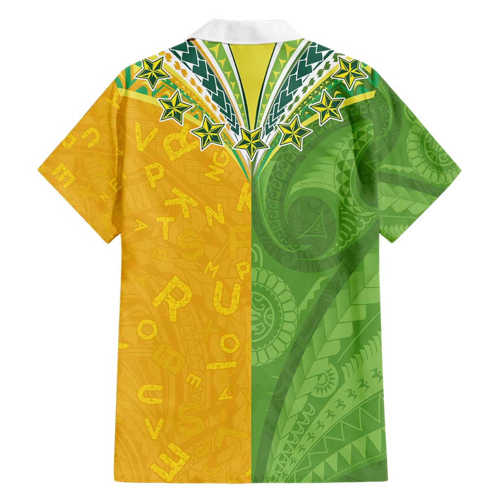 Cook Islands Language Week Hawaiian Shirt Tatau Pattern and Rarotongan Alphabet - Polynesian Pride