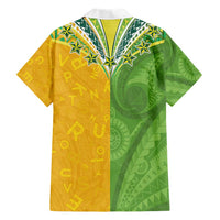 Cook Islands Language Week Hawaiian Shirt Tatau Pattern and Rarotongan Alphabet - Polynesian Pride
