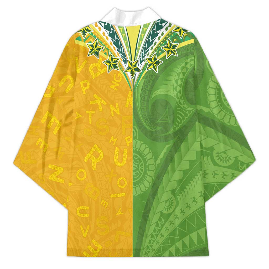 Cook Islands Language Week Kimono Tatau Pattern and Rarotongan Alphabet - Polynesian Pride