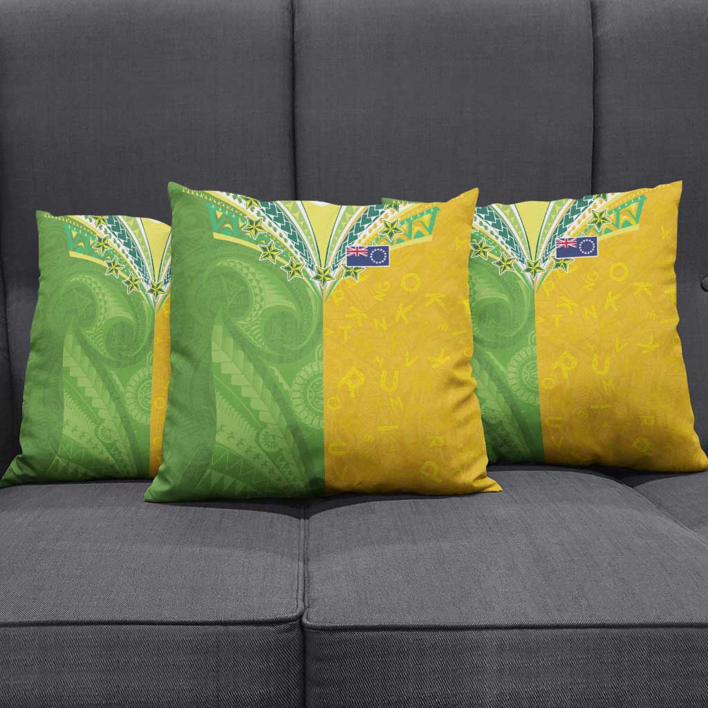 Cook Islands Language Week Pillow Cover Tatau Pattern and Rarotongan Alphabet LT03 - Polynesian Pride