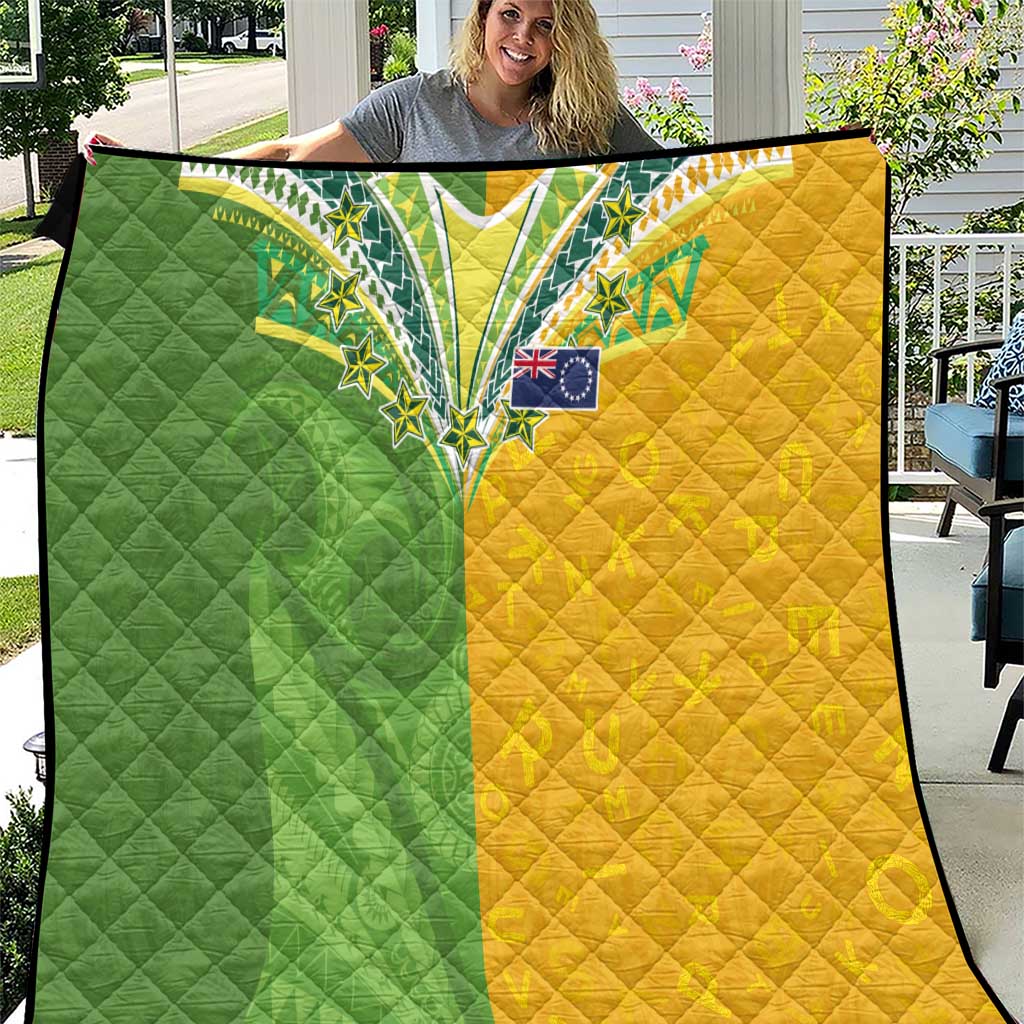 Cook Islands Language Week Quilt Tatau Pattern and Rarotongan Alphabet - Polynesian Pride