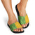 Cook Islands Language Week Slide Sandals Tatau Pattern and Rarotongan Alphabet - Polynesian Pride