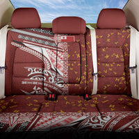 Tonga Language Week Back Car Seat Cover Ngatu Pattern and Tongan Alphabet LT03 One Size Red - Polynesian Pride