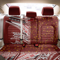 Tonga Language Week Back Car Seat Cover Ngatu Pattern and Tongan Alphabet LT03 - Polynesian Pride