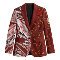 Tonga Language Week Blazer Ngatu Pattern and Tongan Alphabet - Polynesian Pride