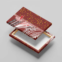 Tonga Language Week Canvas Wall Art Ngatu Pattern and Tongan Alphabet - Polynesian Pride