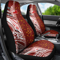 Tonga Language Week Car Seat Cover Ngatu Pattern and Tongan Alphabet LT03 - Polynesian Pride