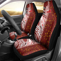Tonga Language Week Car Seat Cover Ngatu Pattern and Tongan Alphabet LT03 - Polynesian Pride