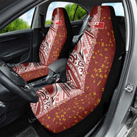 Tonga Language Week Car Seat Cover Ngatu Pattern and Tongan Alphabet LT03 - Polynesian Pride