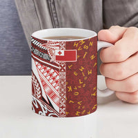 Tonga Language Week Ceramic Mug Ngatu Pattern and Tongan Alphabet - Polynesian Pride