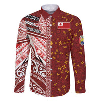 Tonga Language Week Family Matching Puletasi and Hawaiian Shirt Ngatu Pattern and Tongan Alphabet - Polynesian Pride