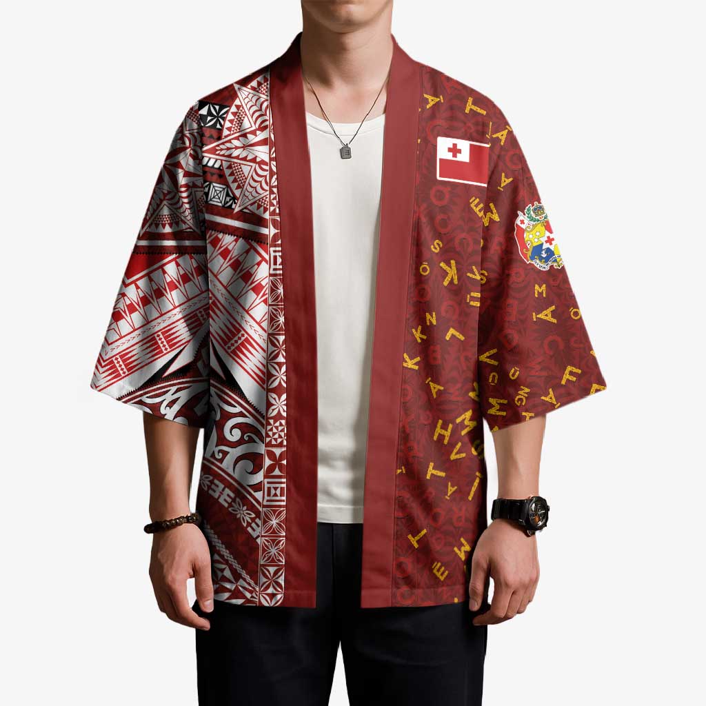 Tonga Language Week Kimono Ngatu Pattern and Tongan Alphabet - Polynesian Pride